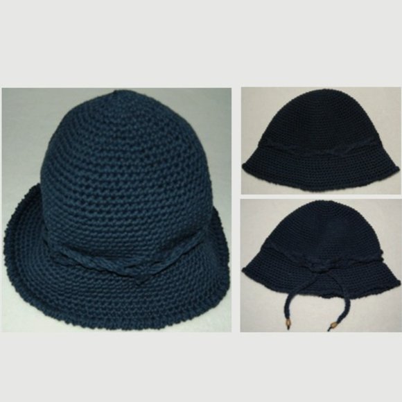 NEW Handmade Spring Sun Hat, Denim Blue main image 4